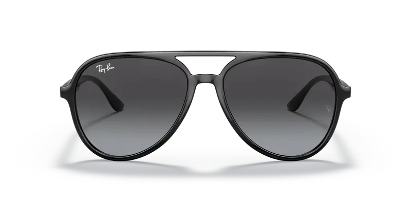 Ray - Ban Unisex RB4376 601/8G Occhiali da sole Iniettato Nero Grigio Pilot Normale Sfumato miniatura 2