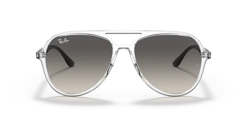 Ray - Ban Unisex RB4376 647711 Occhiali da sole Iniettato Trasparente Grigio Pilot Normale Sfumato miniatura 2