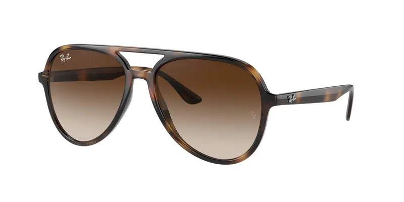 Ray - Ban Unisex RB4376  710/13 Occhiali da sole Iniettato Tartaruga Marrone Pilot Normale Sfumato