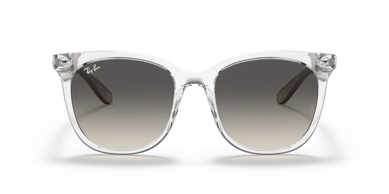 Ray - Ban Unisex RB4379D 659811 Occhiali da sole Iniettato Trasparente Grigio Squadrata Normale Sfumato miniatura 2