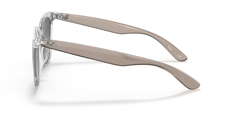 Ray - Ban Unisex RB4379D 659811 Occhiali da sole Iniettato Trasparente Grigio Squadrata Normale Sfumato miniatura 3