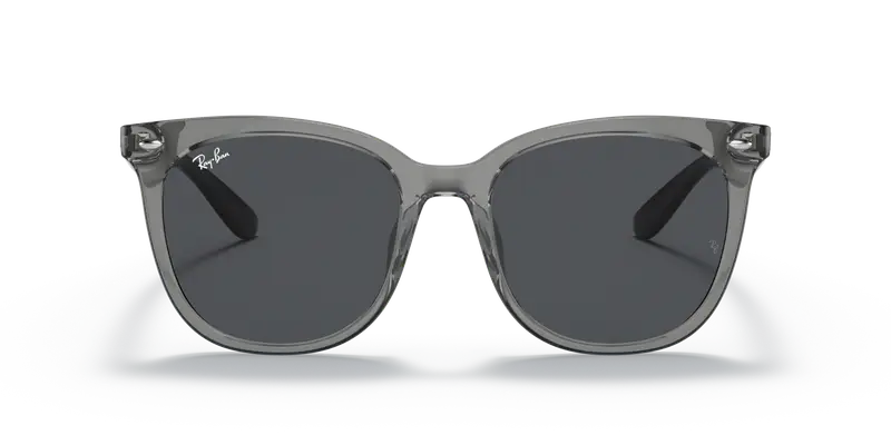 Ray - Ban Unisex RB4379D 659987 Occhiali da sole Iniettato Grigio Grigio Squadrata Normale miniatura 2