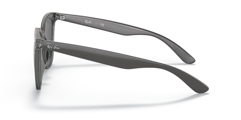 Ray - Ban Unisex RB4379D 659987 Occhiali da sole Iniettato Grigio Grigio Squadrata Normale miniatura 3