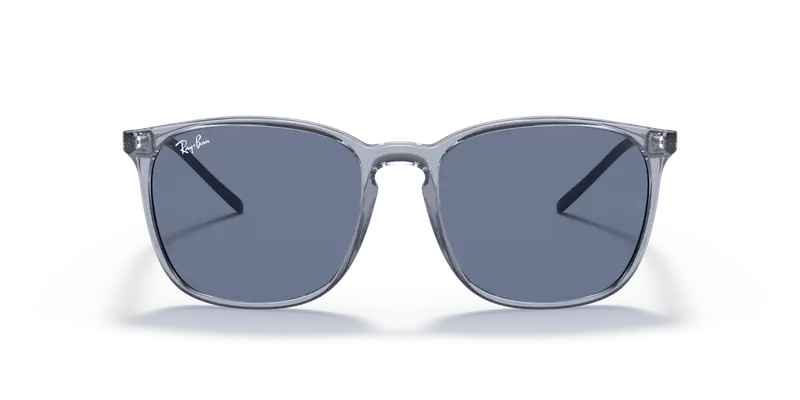 Ray - Ban Unisex RB4387 639980 Occhiali da sole Iniettato Blu Blu Squadrata Normale miniatura 2