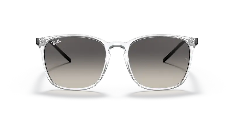 Ray - Ban Unisex RB4387 647711 Occhiali da sole Nylon Trasparente Grigio Squadrata Normale Sfumato miniatura 2