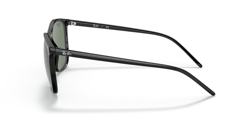 Ray - Ban Unisex RB4387F 901/71 Occhiali da sole Acetato Nero Verde Squadrata Normale miniatura 3