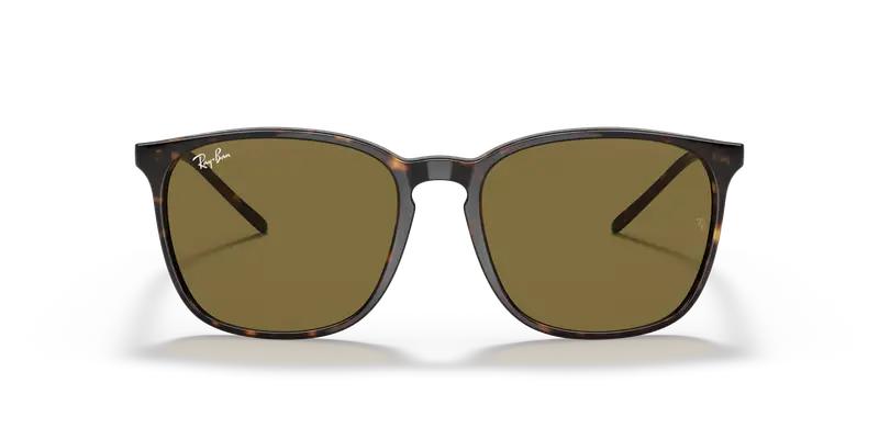 Ray - Ban Unisex RB4387F 902/73 Occhiali da sole Acetato Tartaruga Marrone Squadrata Normale miniatura 2