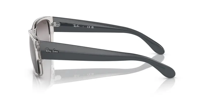 Ray - Ban Unisex RB4388 6647G3 Occhiali da sole Plastica Grigio Grigio Squadrata Polarizzata Specchiato miniatura 3