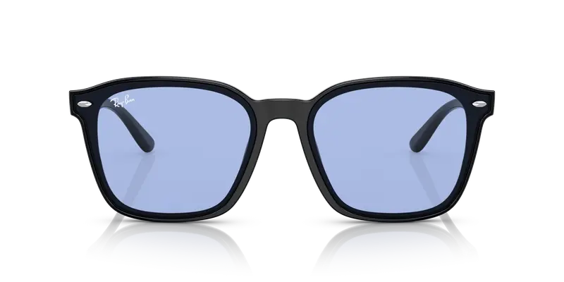 Ray - Ban Unisex RB4392D 601/80 Occhiali da sole Iniettato Nero Blu Squadrata Normale miniatura 2
