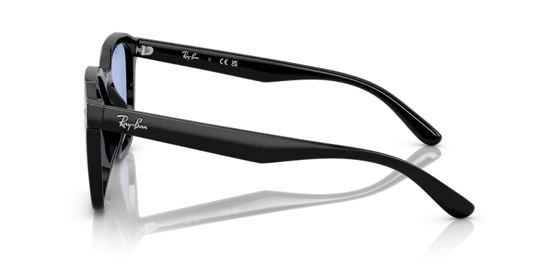 Ray - Ban Unisex RB4392D 601/80 Occhiali da sole Iniettato Nero Blu Squadrata Normale miniatura 3