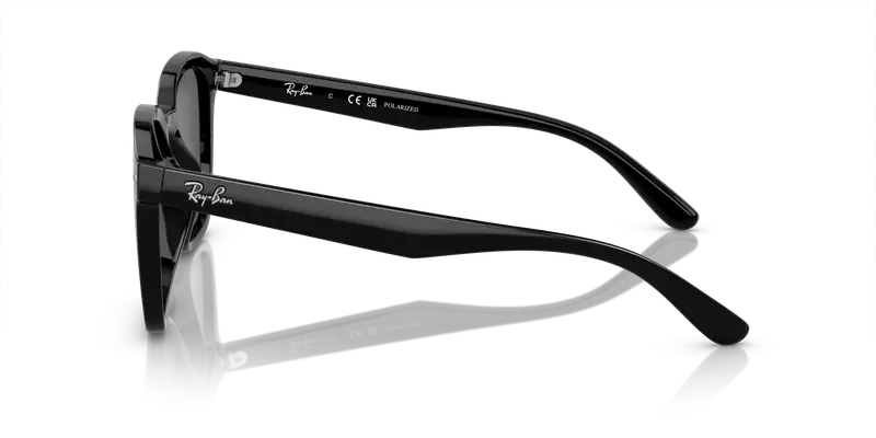 Ray - Ban Unisex RB4392D 601/81 Occhiali da sole Iniettato Nero Grigio Squadrata Polarizzata miniatura 3