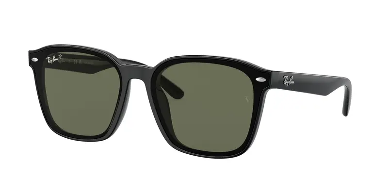 Ray - Ban Unisex RB4392D  601/9A Occhiali da sole Iniettato Nero Verde Squadrata Polarizzata
