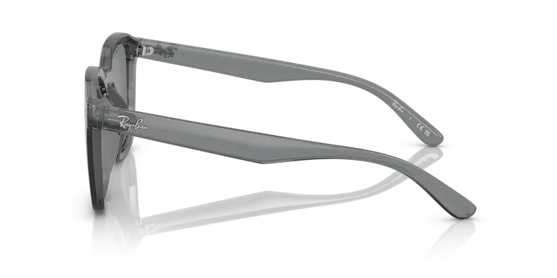 Ray - Ban Unisex RB4392D 645087 Occhiali da sole Iniettato Grigio Grigio Squadrata Normale miniatura 3