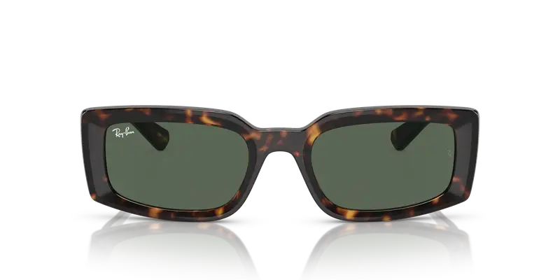 Ray - Ban Unisex RB4395 KILIANE 135971 Occhiali da sole Acetato Tartaruga Verde Pillow Normale miniatura 2