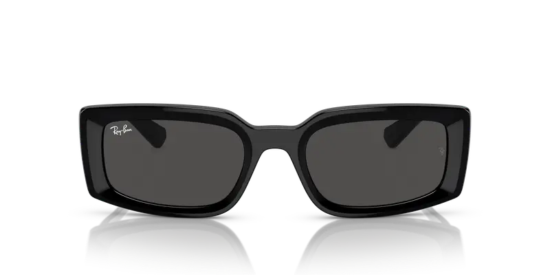 Ray - Ban Unisex RB4395 KILIANE 667787 Occhiali da sole Acetato Nero Grigio Pillow Normale miniatura 2