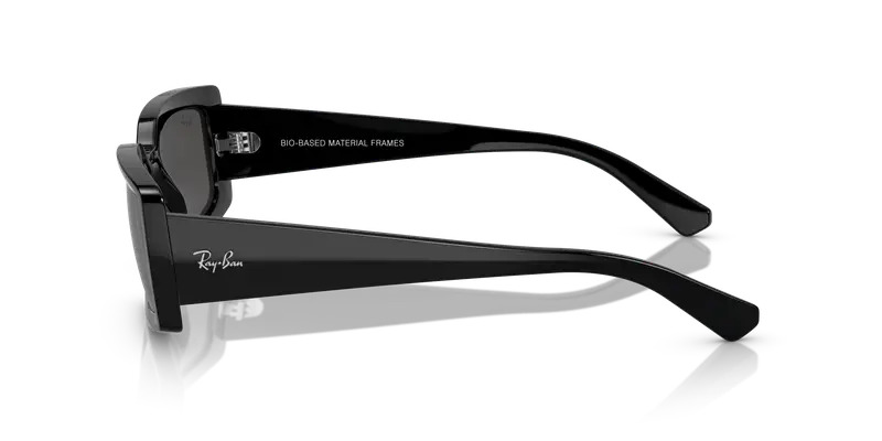 Ray - Ban Unisex RB4395 KILIANE 667787 Occhiali da sole Acetato Nero Grigio Pillow Normale miniatura 3