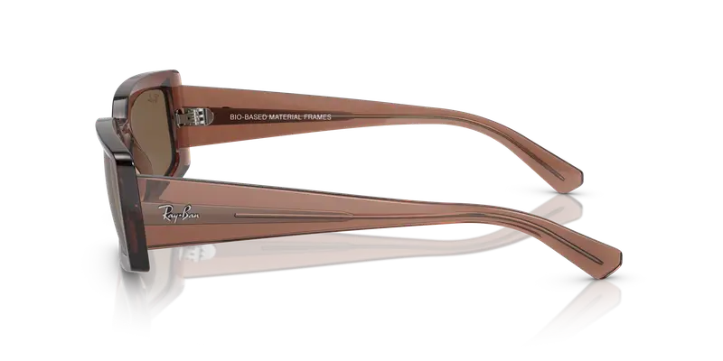 Ray - Ban Unisex RB4395 KILIANE 667873 Occhiali da sole Acetato Marrone Marrone Pillow Normale miniatura 3