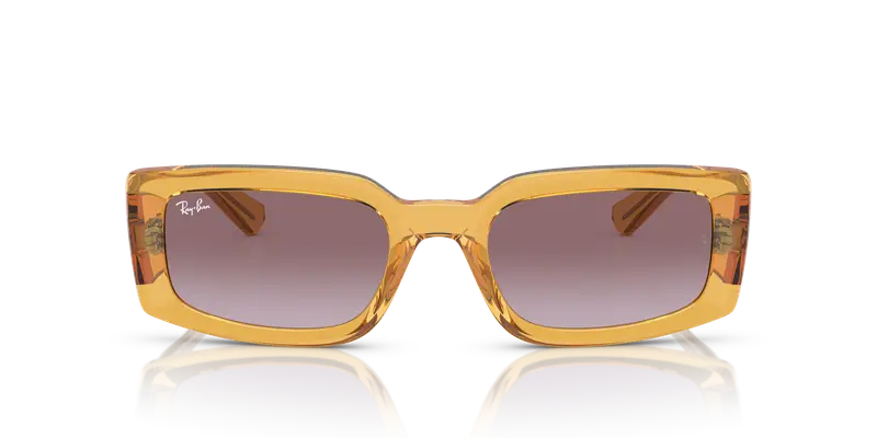 Ray - Ban Unisex RB4395 KILIANE 66828H Occhiali da sole Acetato Giallo Viola Pillow Normale Sfumato miniatura 2