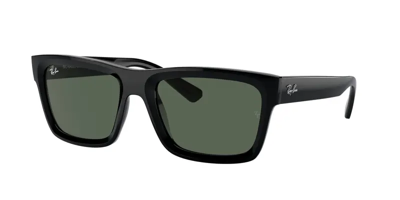 Ray - Ban Unisex RB4396 WARREN 667771 Occhiali da sole Acetato Nero Verde Squadrata Normale