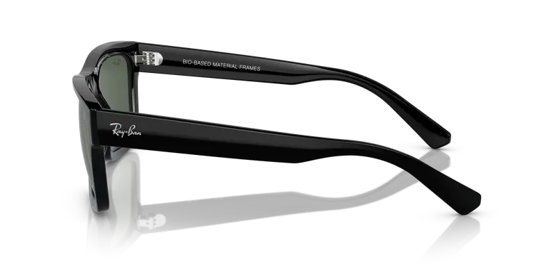 Ray - Ban Unisex RB4396 WARREN 667771 Occhiali da sole Acetato Nero Verde Squadrata Normale miniatura 3