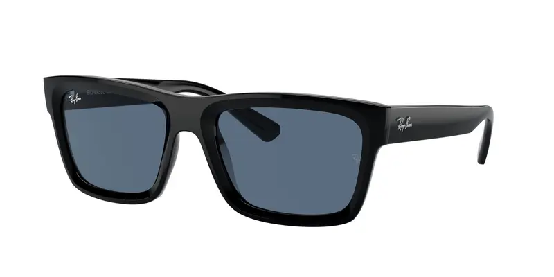 Ray - Ban Unisex RB4396 WARREN 667780 Occhiali da sole Acetato Nero Blu Squadrata Normale