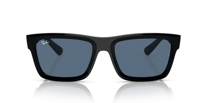 Ray - Ban Unisex RB4396 WARREN 667780 Occhiali da sole Acetato Nero Blu Squadrata Normale miniatura 2