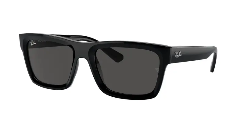 Ray - Ban Unisex RB4396 WARREN 667787 Occhiali da sole Acetato Nero Grigio Squadrata Normale