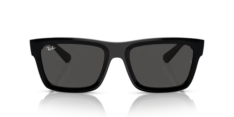 Ray - Ban Unisex RB4396 WARREN 667787 Occhiali da sole Acetato Nero Grigio Squadrata Normale miniatura 2