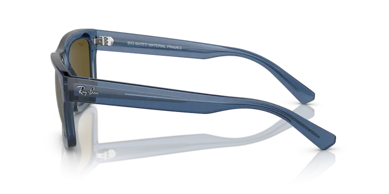 Ray - Ban Unisex RB4396 WARREN 668073 Occhiali da sole Acetato Blu Marrone Squadrata Normale miniatura 3