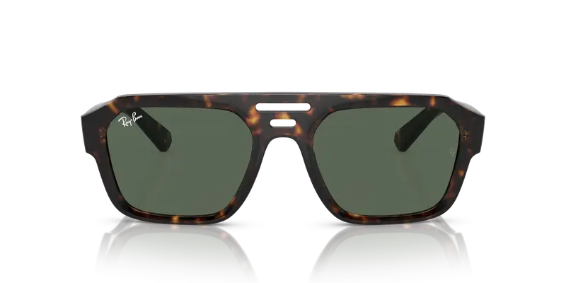 Ray - Ban Unisex RB4397 CORRIGAN 135971 Occhiali da sole Acetato Tartaruga Blu Geometrica Normale miniatura 2