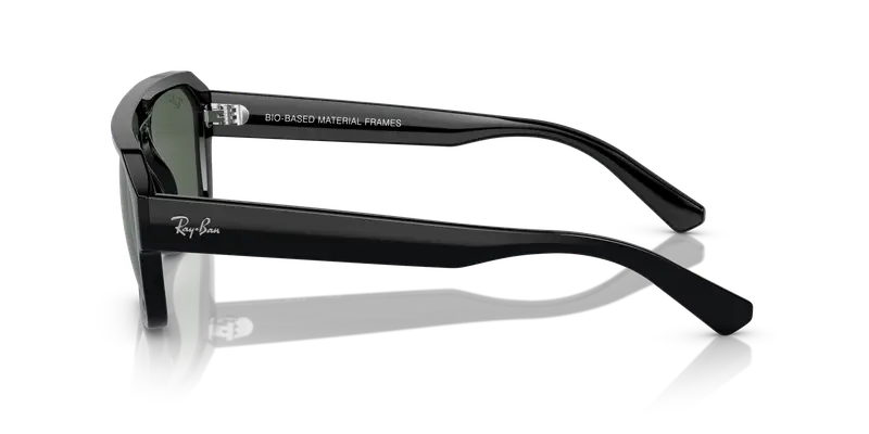 Ray - Ban Unisex RB4397 CORRIGAN 667771 Occhiali da sole Acetato Nero Verde Geometrica Normale miniatura 3