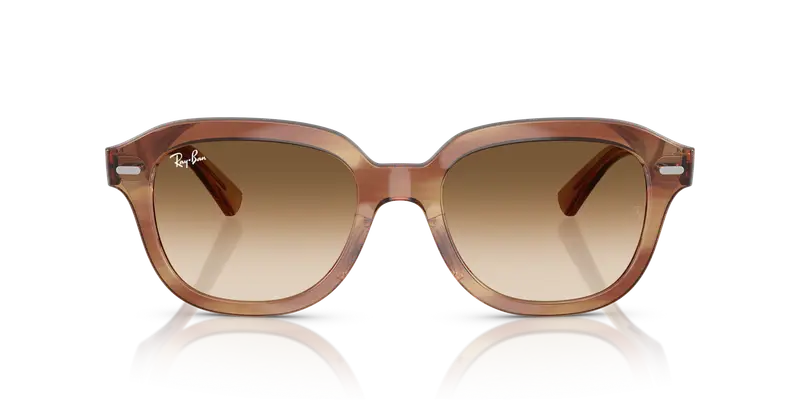 Ray - Ban Unisex RB4398 ERIK 140351 Occhiali da sole Acetato Tartaruga Marrone Squadrata Normale Sfumato miniatura 2