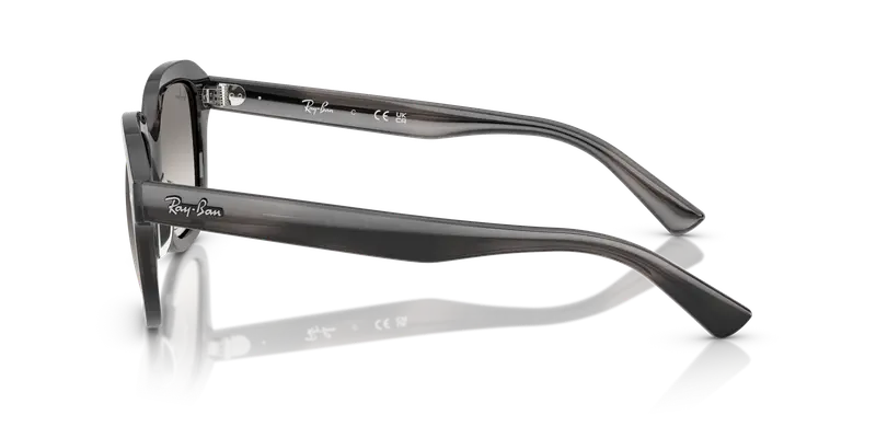 Ray - Ban Unisex RB4398 ERIK 140432 Occhiali da sole Acetato Grigio Grigio Squadrata Normale Sfumato miniatura 3