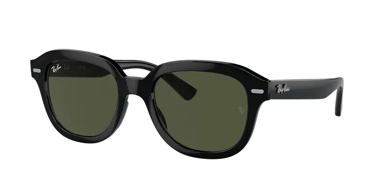 Ray - Ban Unisex RB4398 ERIK 901/31 Occhiali da sole Iniettato Nero Verde Squadrata Normale