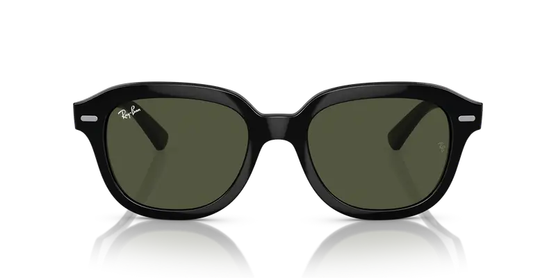 Ray - Ban Unisex RB4398 ERIK 901/31 Occhiali da sole Iniettato Nero Verde Squadrata Normale miniatura 2
