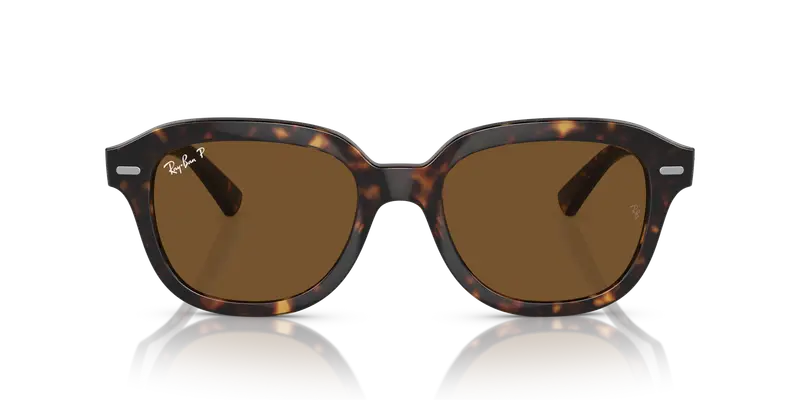 Ray - Ban Unisex RB4398 ERIK 902/57 Occhiali da sole Iniettato Tartaruga Marrone Squadrata Polarizzata miniatura 2