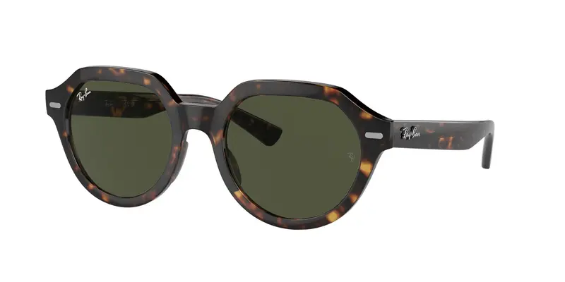 Ray - Ban Unisex RB4399 GINA 902/31 Occhiali da sole Iniettato Tartaruga Verde Squadrata Normale