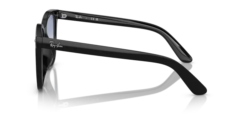 Ray - Ban Unisex RB4401D 601/19 Occhiali da sole Iniettato Nero Blu Squadrata Normale Sfumato miniatura 3