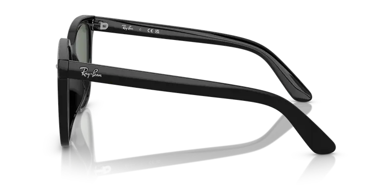 Ray - Ban Unisex RB4401D 601/71 Occhiali da sole Iniettato Nero Verde Squadrata Normale miniatura 3