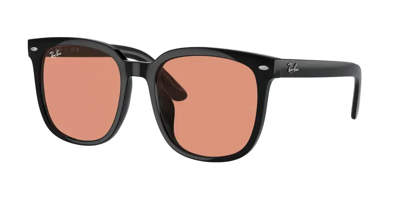 Ray - Ban Unisex RB4401D  601/74 Occhiali da sole Iniettato Nero Arancione Squadrata Normale