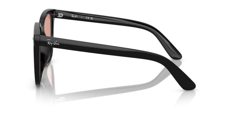 Ray - Ban Unisex RB4401D 601/74 Occhiali da sole Iniettato Nero Arancione Squadrata Normale miniatura 3