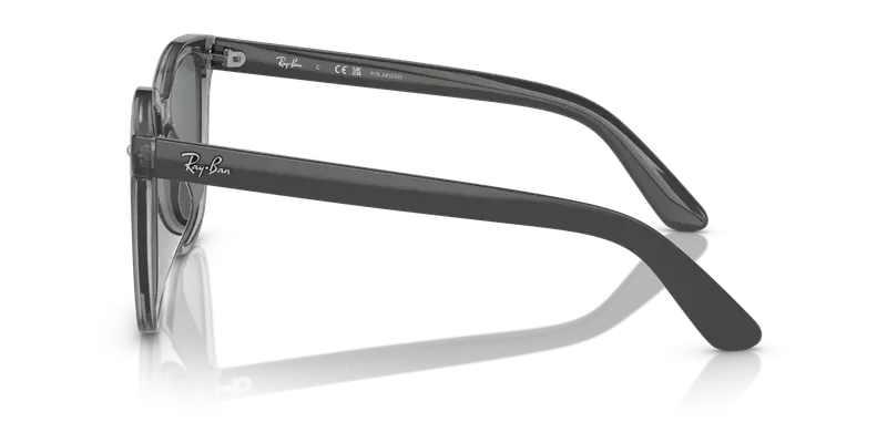 Ray - Ban Unisex RB4401D 659981 Occhiali da sole Iniettato Grigio Grigio Squadrata Polarizzata miniatura 3