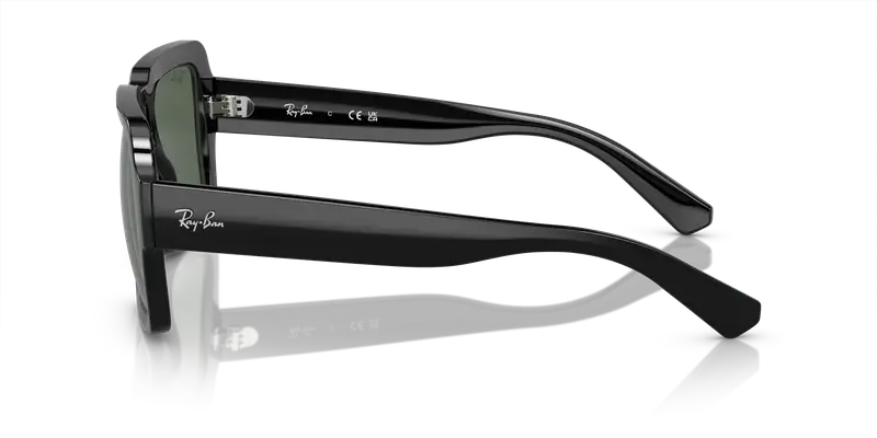 Ray - Ban Unisex RB4408 MAGELLAN 667771 Occhiali da sole Iniettato Nero Verde Squadrata Normale miniatura 3