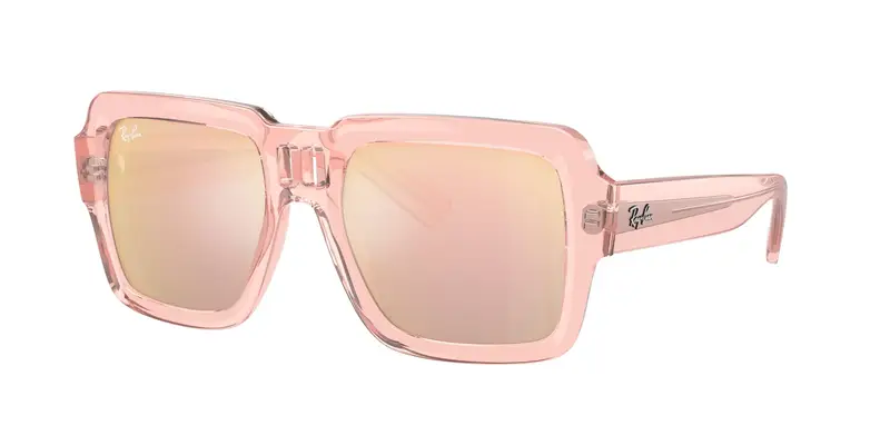 Ray - Ban Unisex RB4408 MAGELLAN 67286X Occhiali da sole Iniettato Rosa Rosa Squadrata Normale Specchiato