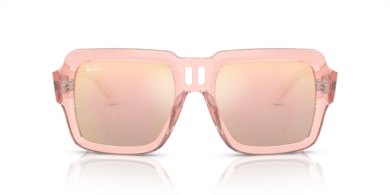 Ray - Ban Unisex RB4408 MAGELLAN 67286X Occhiali da sole Iniettato Rosa Rosa Squadrata Normale Specchiato miniatura 2