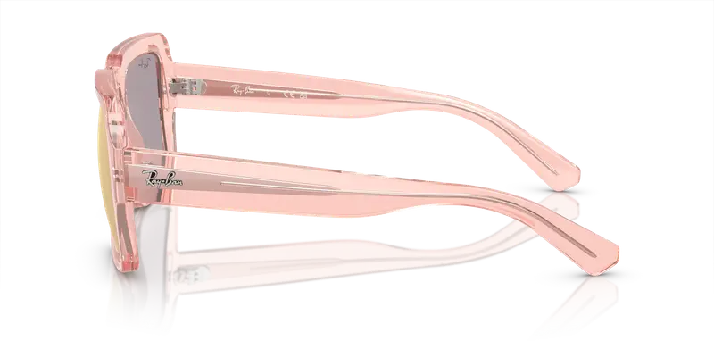 Ray - Ban Unisex RB4408 MAGELLAN 67286X Occhiali da sole Iniettato Rosa Rosa Squadrata Normale Specchiato miniatura 3