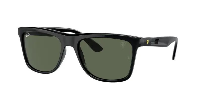Ray - Ban Unisex RB4413M F68371 Occhiali da sole Nylon Nero Verde Squadrata Normale