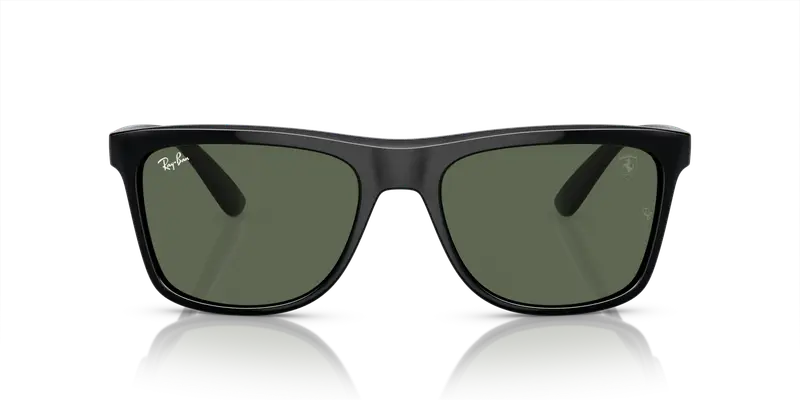 Ray - Ban Unisex RB4413M F68371 Occhiali da sole Nylon Nero Verde Squadrata Normale miniatura 2
