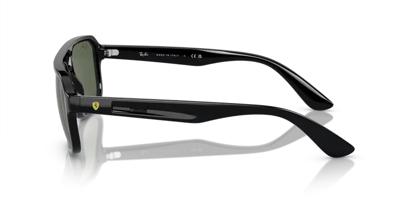 Ray - Ban Unisex RB4414M F68371 Occhiali da sole Nylon Nero Verde Geometrica Normale miniatura 3