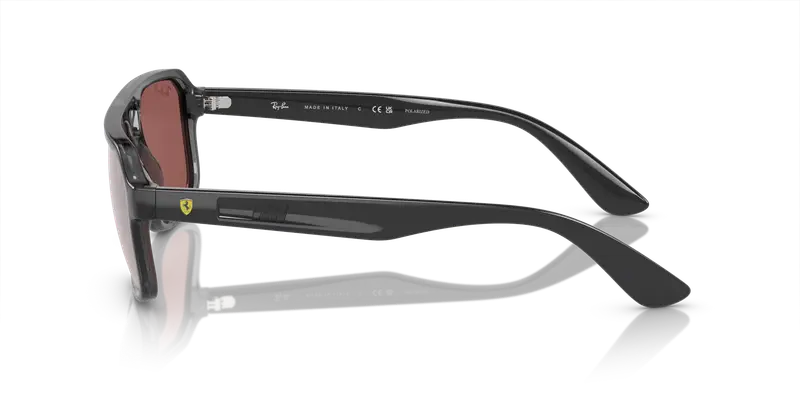 Ray - Ban Unisex RB4414M F691H2 Occhiali da sole Nylon Grigio Viola Geometrica Polarizzata Specchiato miniatura 3